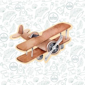Vintage Airplane &quot;Time Flies&quot; - Cookie Cutter STL Download
