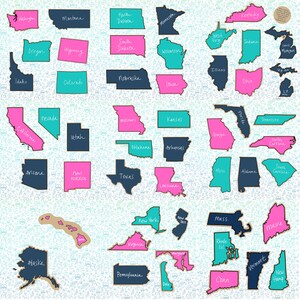 USA 50 states Cookie Cutter Collection - STL Download