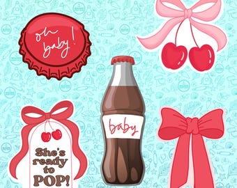 About to POP! Soda, Cherries, and Bows - Cookie Cutter Collection