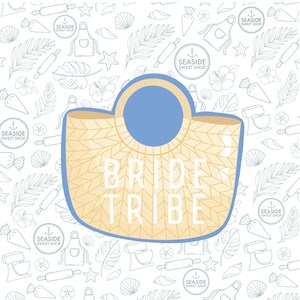 Coastal Beach Bag with circle handle Cookie Cutter