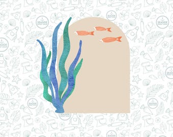 Seaweed Arch Cookie Cutter - STL Download - Ocean Baby Collection