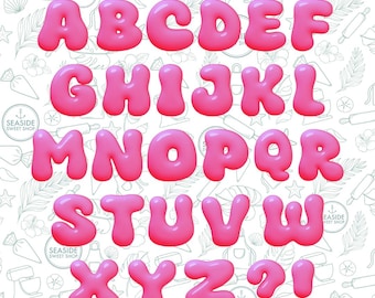 Bubble Letter Alphabet Cookie Cutters - STL Digital Download