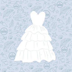 Dress Cookie Cutter - Strapless Sweetheart neckline - STL Download