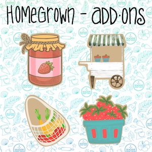 Add-on “Home Grown” Cookie Cutters - Fruit, vegetables, Jam, Market