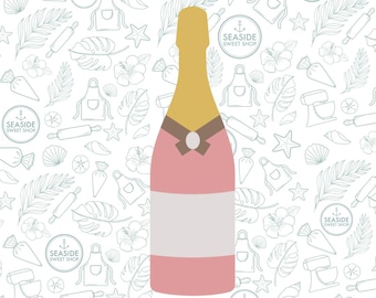 Champagne Bottle - Cookie Cutter STL Download