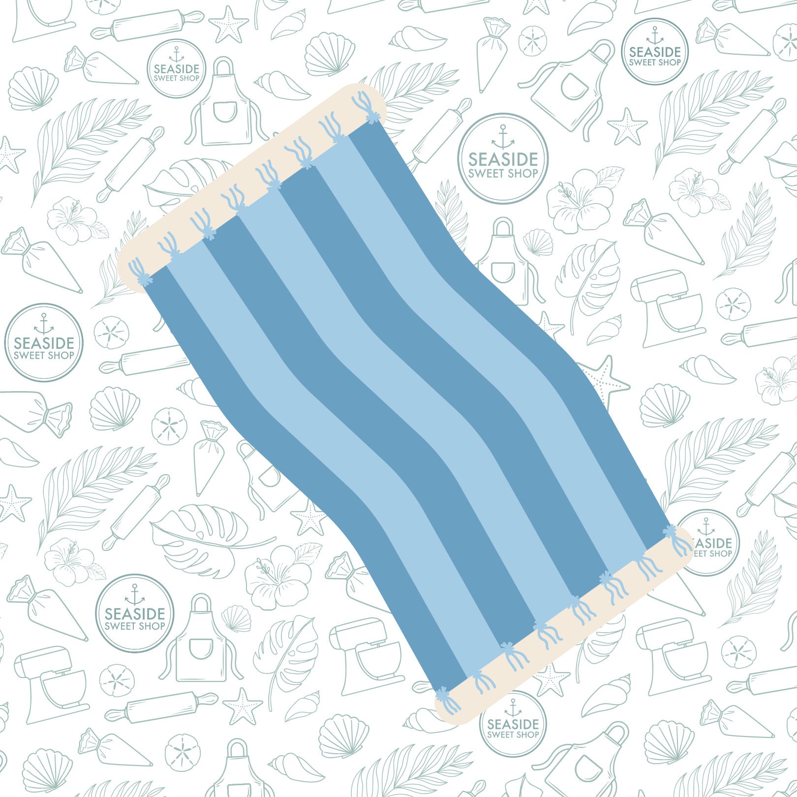 Beach Towel Cookie Cutter