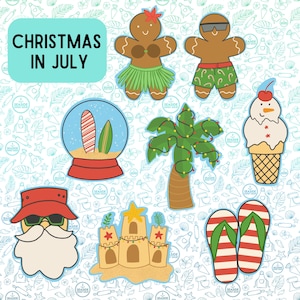 Christmas in July - Beachy Tropical Christmas   Cookie Cutter Collection