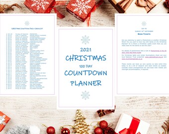 REDUCED!! 2021 Christmas 100-Day Countdown Planner (135 pages) PDF A4