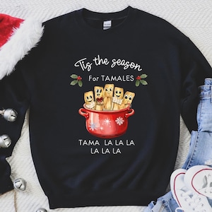 Mexican Christmas Sweatshirt,Tamale Sweater,Spanish Merry Christmas,Latino Family Christmas Sweater, Spanish Christmas Gift,Luces de Navidad