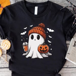 Halloween Ghost Shirt,Spooky Season Shirt,Gift For Halloween, Cute Ghost Shirt, Womens Halloween Shirt, Cute Fall Shirt, Halloween Party Tee