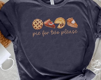 Pie for Two Pregnancy Announcement Shirt, Fall Baby Reveal Tee