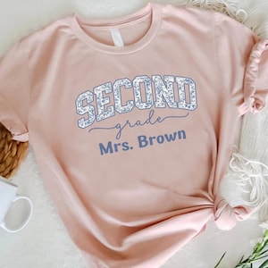 Second Grade Teacher Shirt, Custom Name Teacher Shirt, 2nd Grade Teacher Shirt, Back to School Shirt, 2nd Grade Teacher Tee, Teacher Tshirt