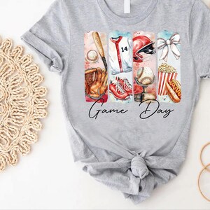 Coquette Baseball Shirt, Baseball Bow Shirt, Baseball Mom T Shirt, Baseball Season Tee, Game Day Shirt, Baseball Lover Tee, Baseball Fan Tee
