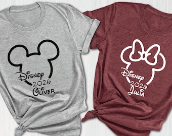 Personalized Disney Minnie Shirt, Customize Disney Trip T-shirt, Custom Minnie Name, Minnie-Mickey Mouse With Name Shirt, Gift For Woman