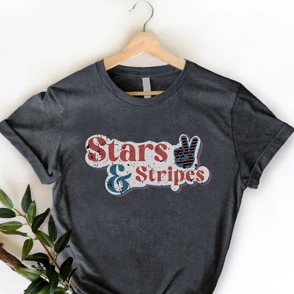 Stars and Stripes Shirt,4th Of July Tshirt,Independence Day,Retro America Shirt,Vintage 4th Of July Tshirt,Patriotic USA Shirt,Freedom Shirt