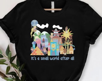 It's A Small World Cotton Shirt, Cute Disney Disneyland Tee