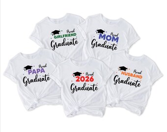 Custom Family Graduation Shirts 2026,Personalized Matching Grad Party Tees