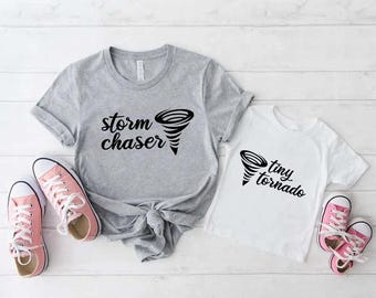 Mommy and Me Storm Chaser Shirt,Fathers Day Gift, Mother Daughter Matching Tees