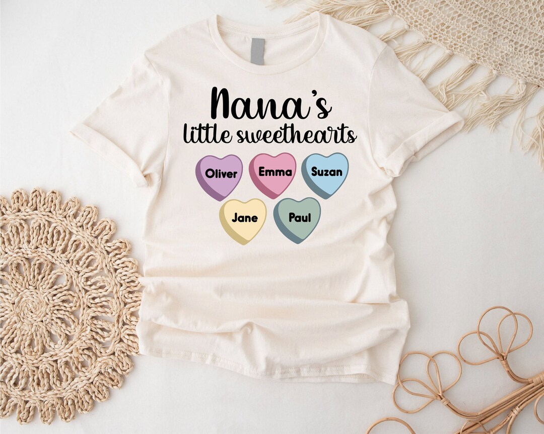Personalized Nana Goose Embroidered T-shirt - Gift Idea To Mother's Day/ Nana/ Grandma/ Birthday - Custom Names with up to 6 Kids
