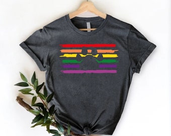 Rainbow Paw Print Shirt, LGBT Rainbow Dog Lover Gift, Pride Parade Pet Owner Tee