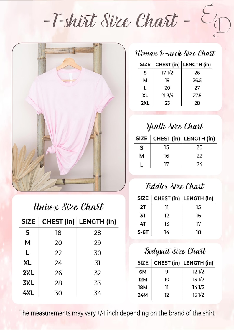a women's shirt size chart with measurements