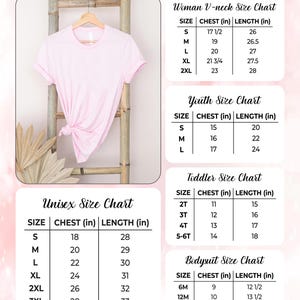 a women's shirt size chart with measurements