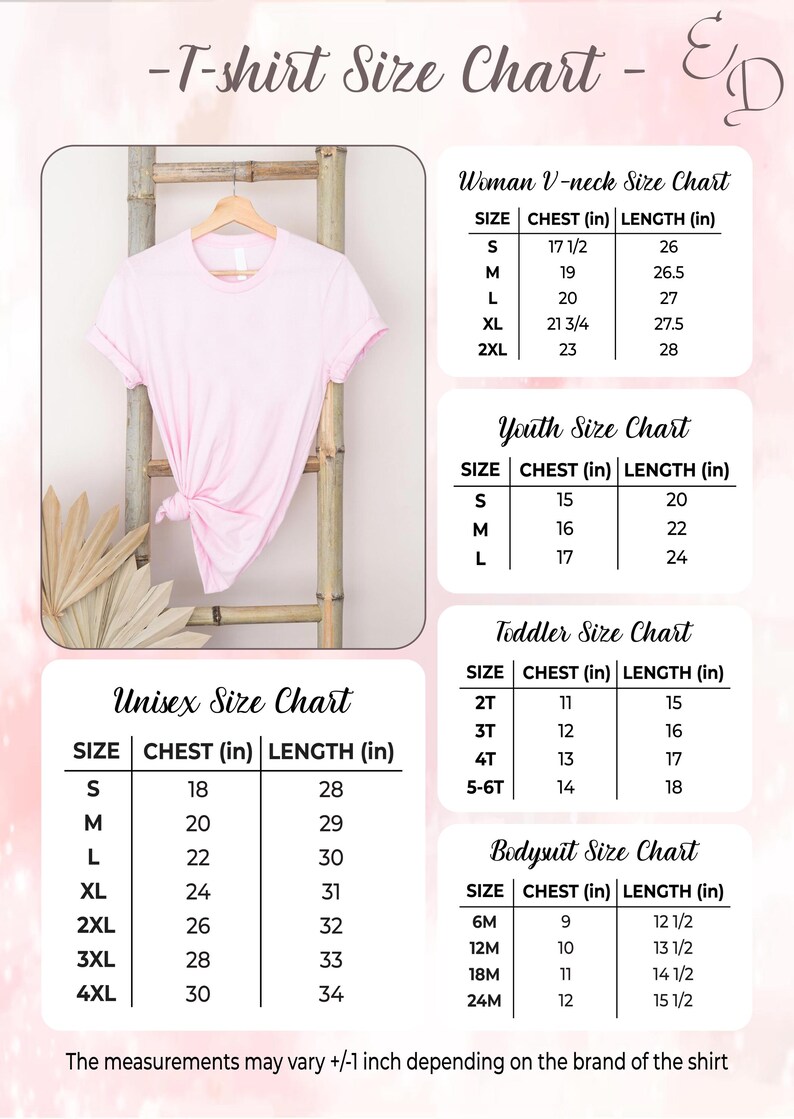 a women's shirt size chart with measurements
