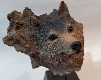 Vintage unusual wolf sculpture  - 'The Pack' 1992