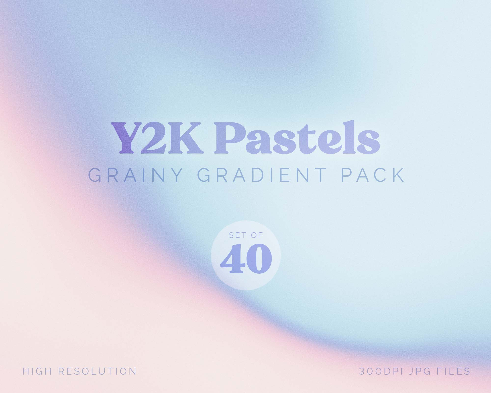 Set of 40 Grainy Gradients Pack Y2K Aesthetic Pastels Color Palette for ...
