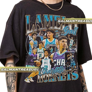 Shedd Shirts Tie-Dye LaMelo Ball Hornets Pic T-Shirt, Women's, Size: Adult Large, Black