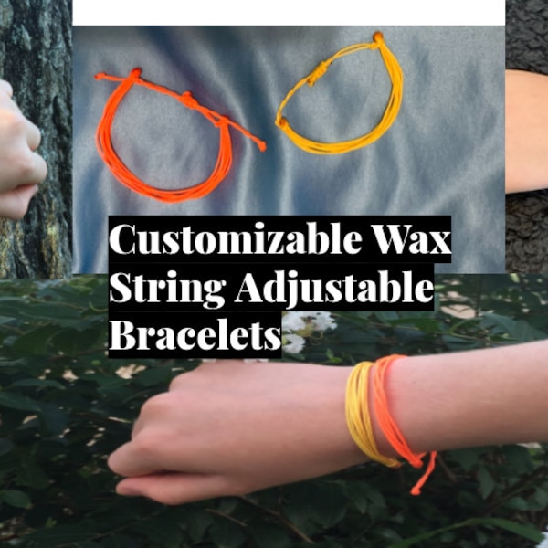 Customizable Wax String Bracelet ~ Pura Vida Inspired