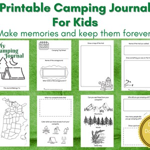 Kids Printable Camping Journal | Camping Activities | Nature Hunt ...