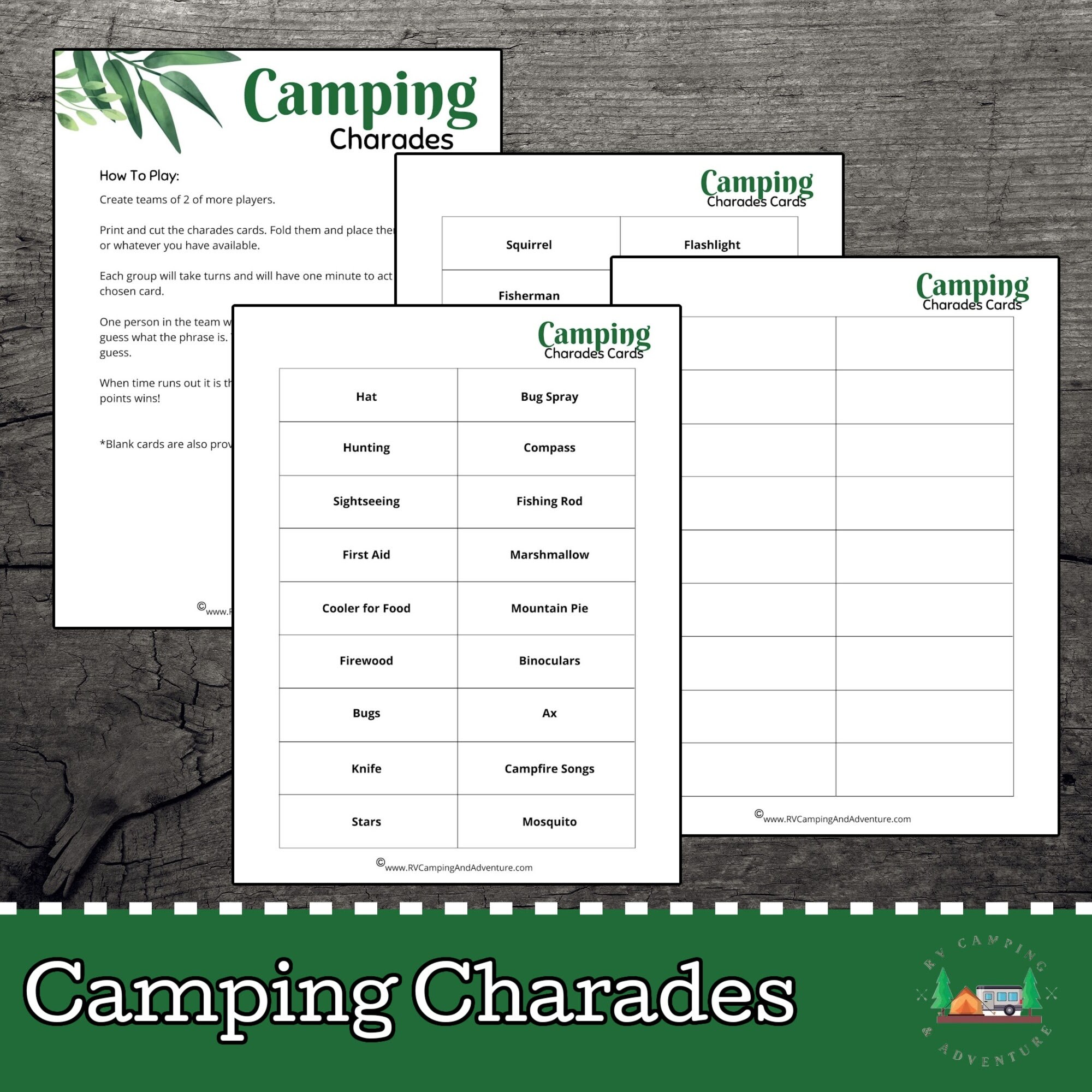 Printable Kids Camping Journal Camping Games Camping | Etsy
