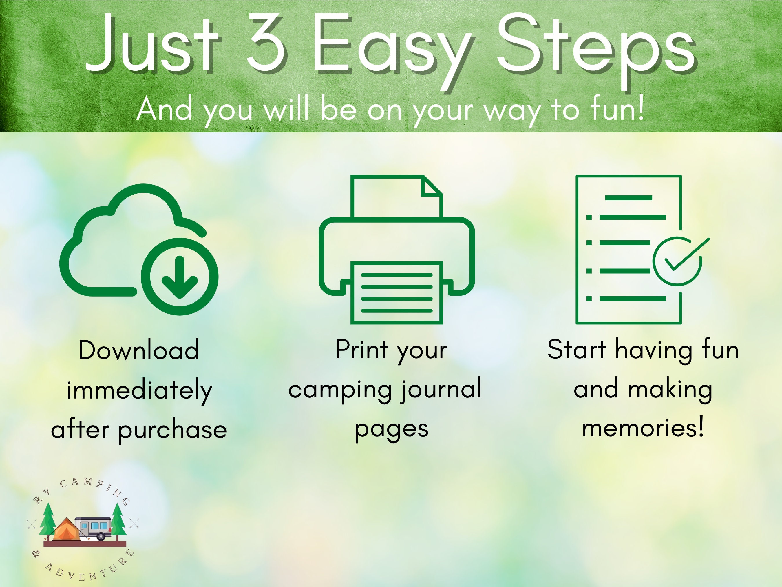 Kids Printable Camping Journal Camping Activities Nature Hunt Camping ...