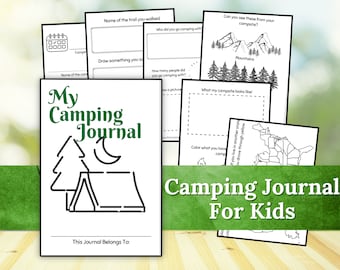 Kids Printable Camping Journal | Camping Activities | Nature Hunt | Camping Game | Camping Booklet | Kids Activity Guide | Family Camping