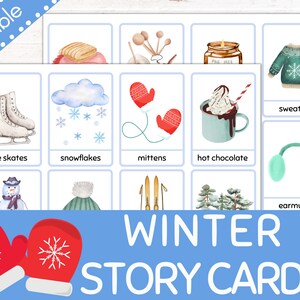 Jogo de construção de histórias | Iniciadores de história | Jogo de acampamento | Divertido jogo de inverno | Jogo de cartas | Contação de histórias | Atividade em sala de aula | Jogo escolar em casa