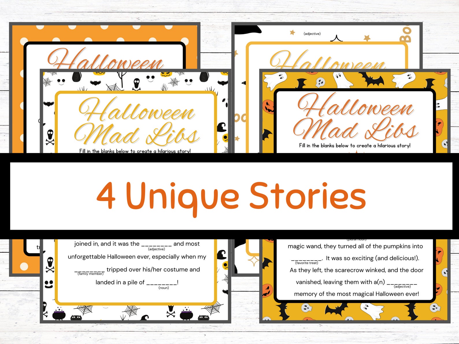 Halloween mad libs printable mad libs printable game party game