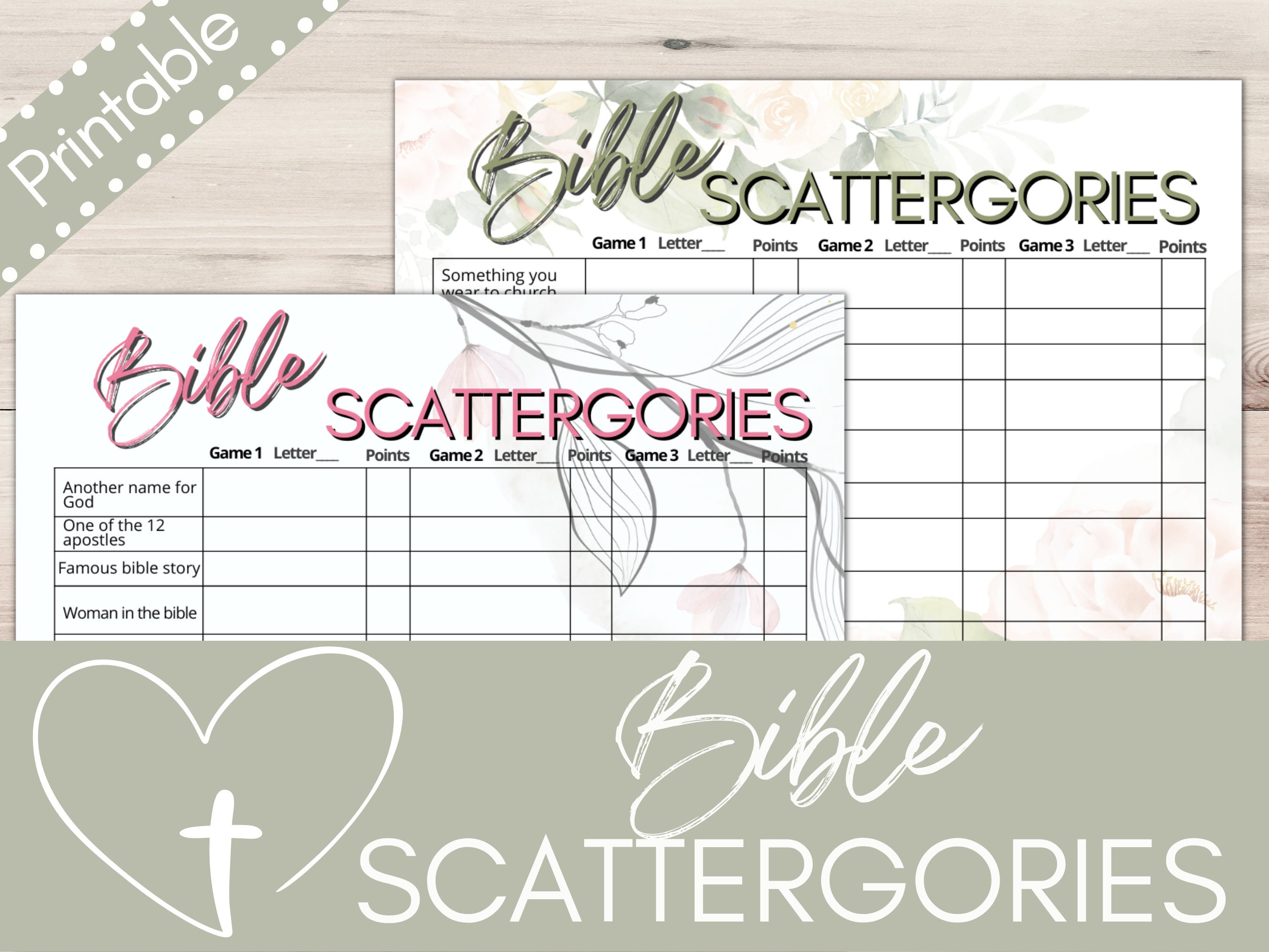 Bible Scattergories Printable Scattergories List Bible Game Youth Group ...