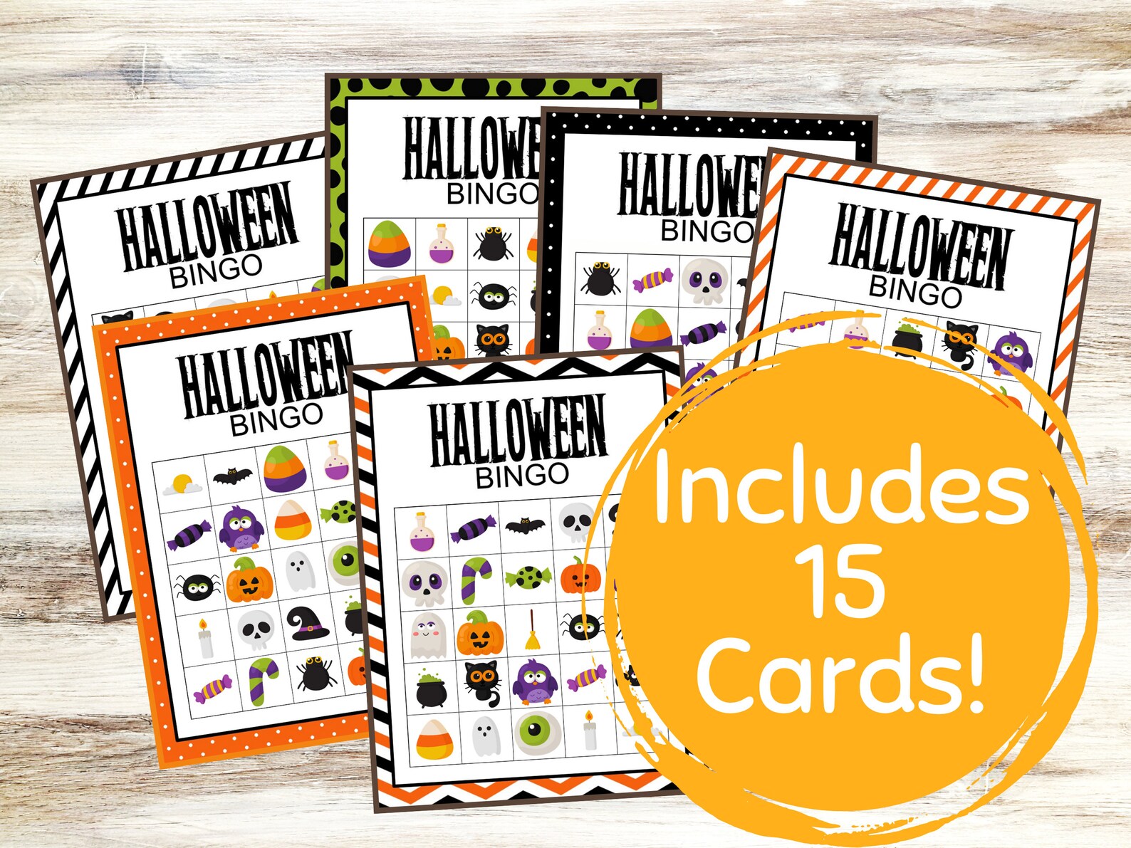 Halloween Bingo Cards Printable Bingo Cards Halloween - Etsy
