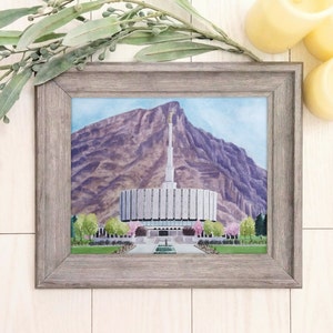 Templo de Provo de La Iglesia de Jesucristo de los Santos de los Últimos Días Acuarela Descarga digital