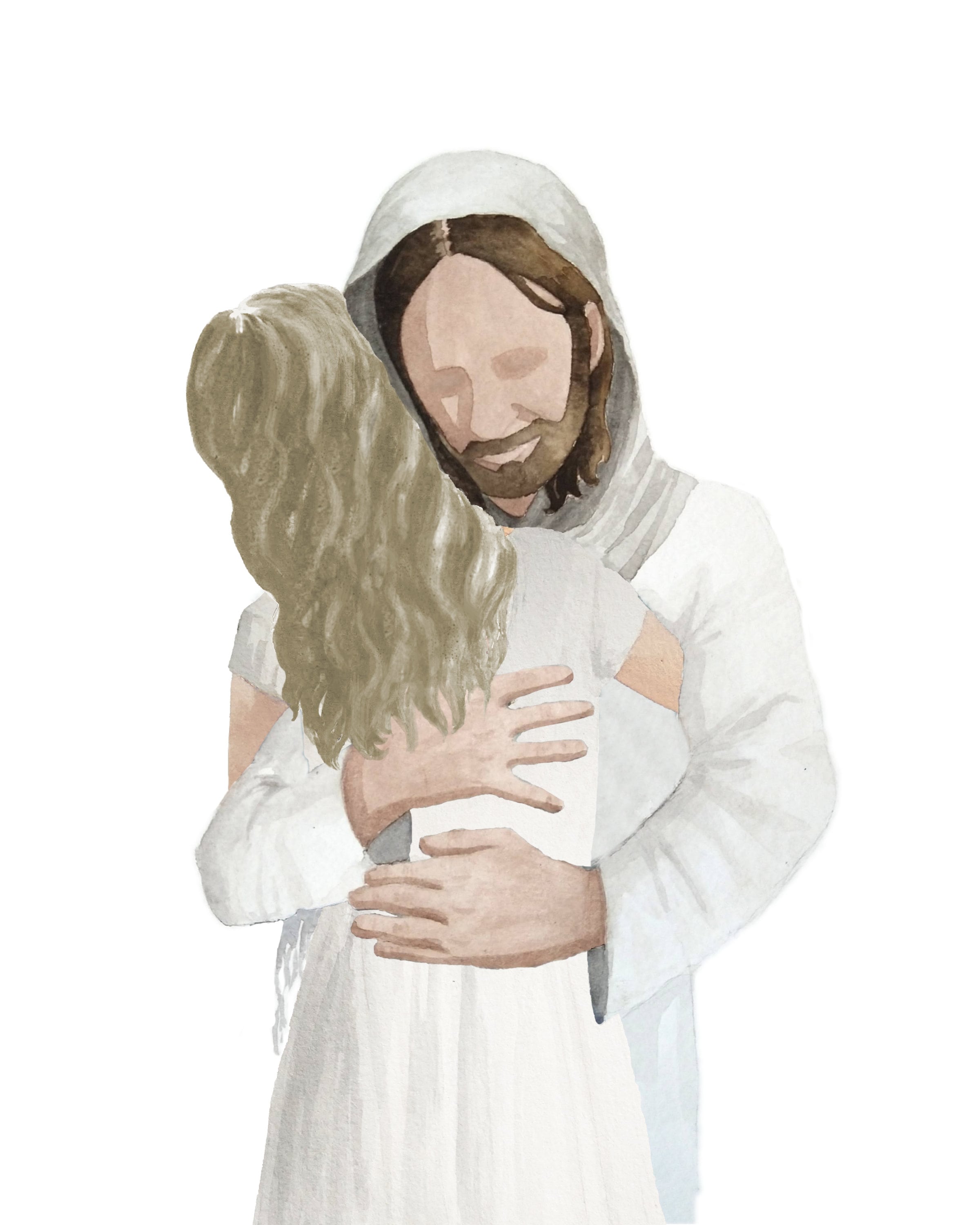 Jesucristo Abrazando a la Niña Rubia Regalo de Bautismo Santo de los ...