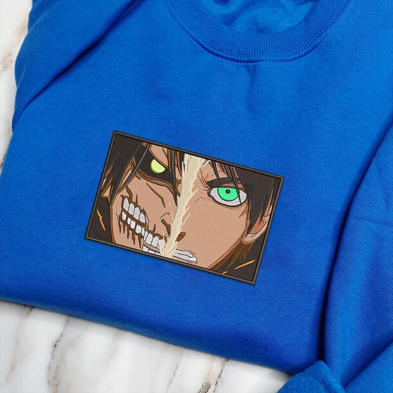 Anime Embroidered Sweatshirt Embroidery Anime Embroidered | Etsy