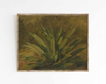 Agave | Vintage cactus watercolor painting | Southwestern desert art | print sizes 8x10 9x12 5x7