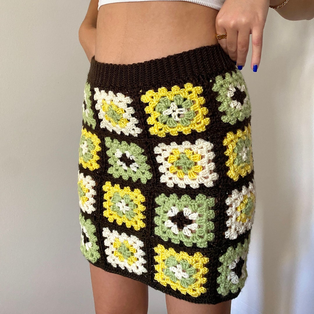 PATTERN Lola Mini Skirt Crochet Granny Square Skirt PDF English - Etsy