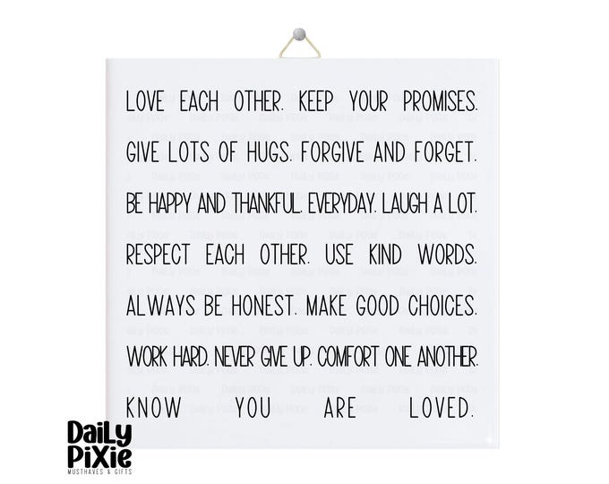 Decorative Ceramic Tile - Inspirational Home Decor for Spreading Love & Positivity!