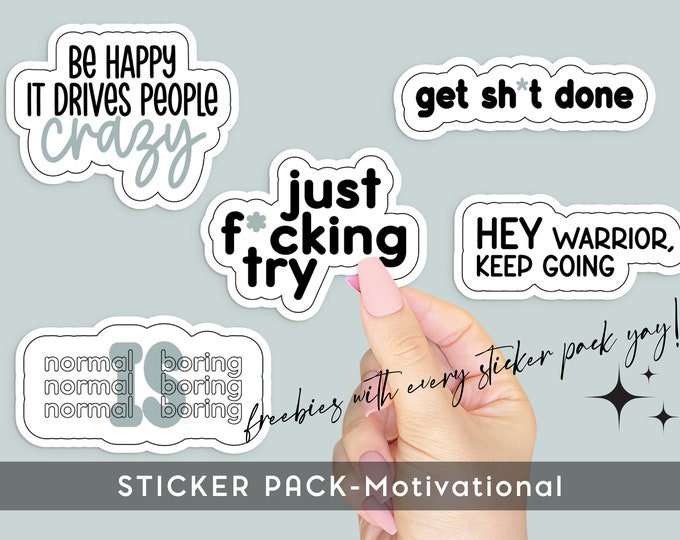 Sticker pack motivational quotes