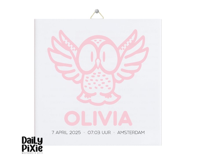 Birth Tile - Personalized Baby Gift and Keepsake!