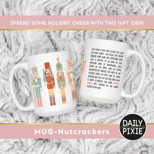 Christmas Thank You Mug with Nutcracker - Customizable Gift for Loved Ones