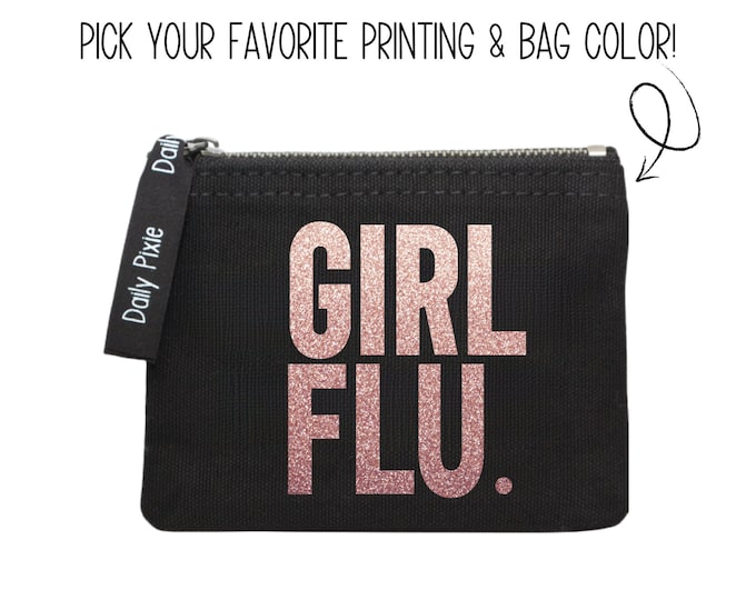 Fashionable Girl Flu Period Bag: The Stylish Solution for Carrying Your Period Essentials!