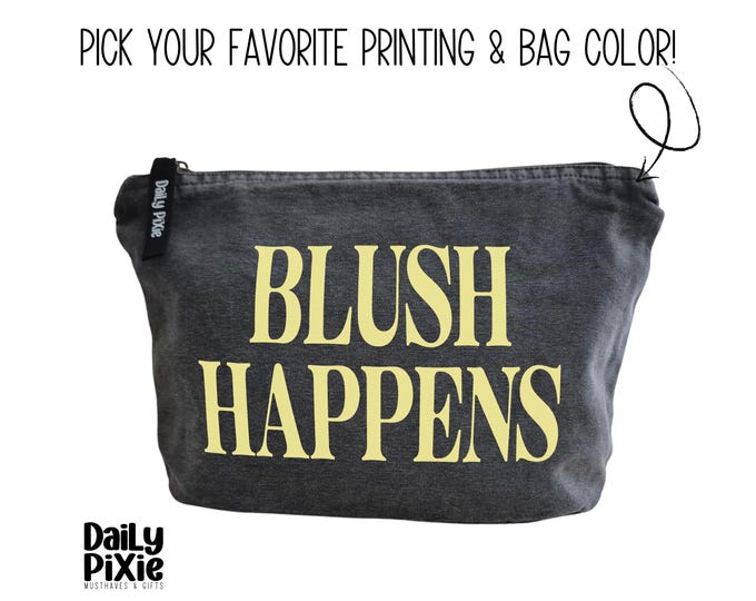 Blush Happens Pouch – Your new go-to makeup bag in recycled cotton